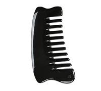 Baluue 1pezzi Pettine Massaggiante Corno Naturale Per e Capelluto Strumento Multifunzionale Per Massaggio e Scraping Per Uomini e Donne Elegante e Portatile Nero