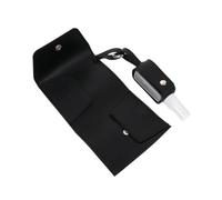 Baluue 1pezzi Pu Leather Mask Storage Wallet with Key Chain Portable Hand Holder Compact Design for Everyday Use for Masks and Small Bottles