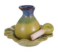Baluue 1set Bottiglie Per Oli Essenziali Ceramica Elegante Kit Vassoio Per Salone Riutilizzabile e Chic Per e Decorazione Della Casa