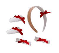 Baluue 1set Fasce e Fermagli Per Per Ragazze Fascia e Clip Eleganti Stile Bows Accessori Comodi e Leggeri Per Acconciature Da Festa e Uso Quotidiano