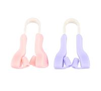 Baluue 2 Clip Modellanti per Il Naso in Silicone, Strumento Professionale per Sollevare E Snellire Il Ponte Nasale, Raddrizzatore Nasale Morbido per Adulti, Rosa E Viola