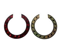 Baluue 2 pezzi Adesivi Autoadesivi per Decorazione Rosone Chitarra Acustica Rotonda per Buco Sonoro Design Rosa Dettagliata Facile Applicazione Senza Residui Accessori Personalizzazione