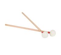 Baluue 2 pezzi Bacchette per Timpano in Legno con Testa in Lana Bianco da Resistenti e Durevoli per Strumenti Percussione Suono Nitido e Overtone Ricco