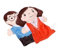 Baluue 2 Pezzi Burattino da Mano in Peluche e Cotone Pp, Giocattolo Educativo per Migliorare Coordinazione Mano-cervello e Senso del Tatto, per Narrazione e Gioco Interattivo