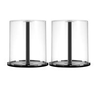 Baluue 2 pezzi Contenitore CD Vuoto in Plastica Secchio Porta Dvd Compatto e Portatile Organizer Dischi Protettivi per Casa e Ufficio Supporto Salvaspazio per CD Dvd