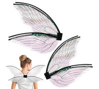 Baluue 2 Pezzi da Fata da Costume Farfalla Nere, Set 2 Pezzi per Ragazze, Leggere e Resistenti per Feste, Cosplay e Balli in Maschera