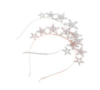 Baluue 2 Pezzi Di Cerchietti Con Stelle E Strass, Con Cristalli Glitterati, Per Da Sposa, Con Cerchietti Per Da Principessa, Accessori Per Da Sposa Per Donne E