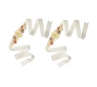 Baluue 2 Pezzi Fascia per Maternità Fiori e Cristalli, Cintura Addominale Regolabile per Shower e Rivelazione Sesso, Supporto Vita Comodo per Future Mamme Elegante