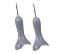 Baluue 2 Pezzi Penna Braille per Scrittura Precisa Ergonomico per Non Vedenti Strumento di Apprendimento Portatile per Anziani e Scuola Colore Grigio