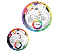 Baluue 2 pezzi Ruota Colori Doppia Faccia per Apprendimento e Miscelazione Colori Strumento Visivo Creativo per Nail Art e Colore