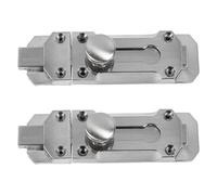 Baluue 2 pezzi Serratura Scorrimento in Lega Solida Chiavistello Porta Sicurezza Resistente Blocca Porte Interni e Mobili Antideformazione per Ufficio e Casa