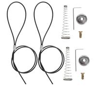 Baluue 2 Set Chiavistello per Apertura e Chiusura per Cancello in Acciaio Inossidabile Molla Resistente alle Intemperie, Cavo Regolabile per Porte in Legno e Vinile
