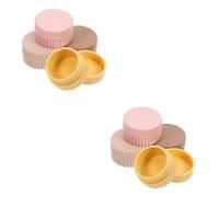 Baluue 2 Set Di Barattoli Da Viaggio in Silicone Piccole Bottiglie Per Creme Per Il Trucco Gioielli Coperchi A Tenuta Stagna Dimensioni Compatte Vivaci 4 Pezzi * 2