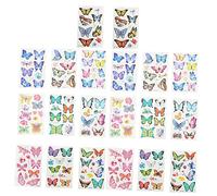 Baluue 20 Pcs Adesivi Farfalle Colorate Temporanei Per Ragazze e Donne Facili Applicare Decalcomanie Te Per Decorare Telefono Finestre e Feste