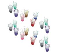 Baluue 20 Pezzi Ciondoli Coppa Gelato in Resina Multicolore per Creazione Gioielli Pendenti Decorativi Fai da Te per Braccialetti e Portachiavi Accessori Artigianali Duraturi e