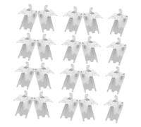 Baluue 20 pezzi Clip per Mensole in Acciaio Inox Spessore Supporti Resistenti per Ripiani Frigorifero Ganci Stoccaggio Multifunzionali per Cucina e Congelatori Design Compatto e Durevole