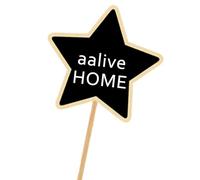 Baluue 20 Pezzi Mini Lavagne Nere a Forma di Stella in Legno, Etichette per Fiori da Giardino e Piante, Cartelli Decorativi per Matrimoni e Natale, Segnaposti Scrivibili Gesso per Eventi