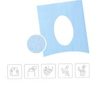 Baluue 20pezzi Copriwater Usa e Getta Blu Cuscini Igienici Impermeabili Per Toilette Comodi e Portatili Per Viaggi e Uso Quotidiano