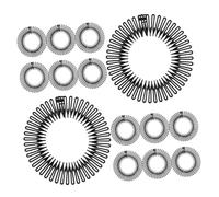 Baluue 24 Pezzi Fascia con Pettine Elasticizzata Cerchietto Circolare Flessibile in Plastica per Donna e Ragazze Supporto Sicuro per Naturali e Parrucche Design Molla per Districatura e