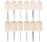 Baluue 24 pezzi Punte Trapano Lucidatura in Lana Kit Ruote Feltro per Rimuovere Bave e Difetti Accessori Resistenti per Finitura di Precisione