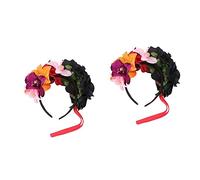 Baluue 2pezzi Coro Di Fiori Per Femminile Accessorio Elegante Per Festival e Feste Di Halloween Taglia Standard Design Raffinato e Comfort Duraturo