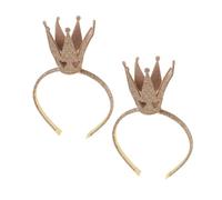 Baluue 2pezzi Corona per Capelli da Compleanno per Ragazze Fascia per Capelli Corona Lucida per Feste di Compleanno Decorazione per Ragazza con Cuori Traforati