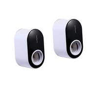 Baluue 2pezzi Dispenser Automatico Di Dentifricio Senza Forature Per Bagno Portasapone Resistente Colore Nero e Facile Da Installare e Pulire Organizzazione Igienica Per Famiglie