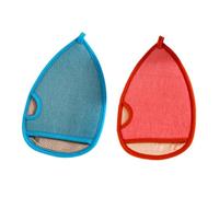Baluue 2pezzi Guanto Da Doccia Esfoliante Guanto Per Bagno Deep Exfoliating Accessori Per Corpo Stimola La Circolazione e Rimuove Le Cellule Morte Colore Casual