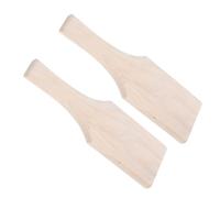 Baluue 2pezzi Pagaia in Legno per Argilla Attrezzo per Scultura in Ceramica Grande Superficie per Modellatura Levigatura e Intaglio Impugnatura Comoda per Vasai Principianti