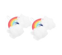 Baluue 2pezzi Rainbow Bath Spugne Esfolianti Per Doccia Morbide Per e Rilassante Pratici Per e La Della