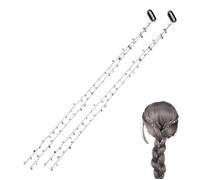 Baluue 2pezzi Star Hair Chains Clip Accessori Per Con Ciondoli Per Donne Catene Decorative Per Treccine Facili Da Indossare e Resistenti Per Compleanni e Feste