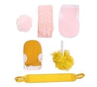 Baluue 2sets Asciugamani Da Doccia e Guanti Esfolianti Kit Completo Per Bagno Con Palline Da Massaggio Per Esperienza Rinfrescante e Rigenerante