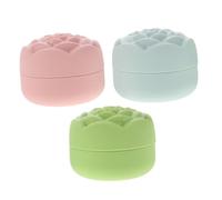 Baluue 3 Pezzi Barattoli Cosmetici in Silicone Contenitori per Crema Viaggio Vasetti Ricaricabili con Tappi Ermetici Colori Distintivi Rosa e per Lozioni e Balsami