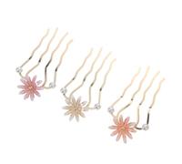 Baluue 3 Pezzi U-shaped Chinese Style Hair Clips in Vintage Flower Design Lightweight Hair Forks For Elegant Updo Bun Maker Bridal And Hanfu Accessories