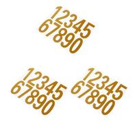 Baluue 3 Set Adesivi Riflettenti Numerici in Pet Giallo Impermeabili e Facili da Usare per Numeri da 0 a 9, per Auto e Cassette Postali in Situazioni di Viaggio Sicuro e Sosta D'emergenza
