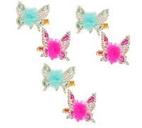 Baluue 3 Set Di Fermagli Per A Farfalla Decorati Con Strass Unici Per Ragazze E Donne Accessori Per Alla Moda in Flanella 2 Pezzi * 3