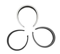 Baluue 3pezzi Cerchietti in Pu Per Fasce Larghe in Colori Grigio e Informali Accessori Per Segni
