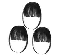 Baluue 3pezzi Clip in Bangs Hair Extensions Per Donne Frangetta Sintetica Facile Indossare Design Chic Per Feste e