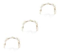 Baluue 3pezzi Fascia Sposa Elegante Con Fiori Di Perla Accessorio Per Da Matrimonio Fascia Decorativa Per Cerimonie e Eventi Speciali Design Delicato Con Foglie Dorate Facile Da Indossare