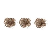 Baluue 3pezzi Ladies Fashion Elastic Wave Curly Hair Extension Bun Hairpiece Scrunchie Per Acconciature Disordinate Per Feste e Speciali