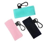 Baluue 3pezzi Portachiavi Portatile Per Rossetto Custodia Per Lip Balm e Gloss Maglia Sacchetto Per Rossetto Fai Te Variegati