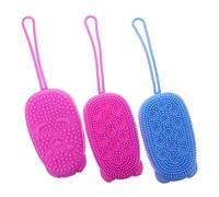 Baluue 3pezzi Spazzola Da Bagno Silicone Alimentare Con Massaggio Esfoliante Per Pulizia Corporea e Relax Muscolare Facile Da Pulire e Maneggiare