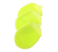 Baluue 3pezzi Spazzole Silicone Per Bagno Massaggiatori Per La Guanti Doccia Leggeri e Portatili Scrub Per Corpo Silicone Alimentare Accessori Per La Pulizia Della