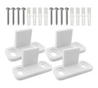 Baluue 4 Parti Guida Porta Scorrevole in Plastica Set Per Stabilità E Bilanciamento Guida Per Fienile E Porte Scorrevoli Dimensioni Compatte, Bianco
