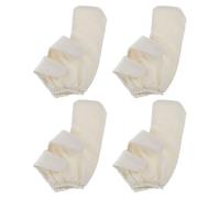 Baluue 4 Pezzi Guanti Esfolianti Design Sicuro e Comfort in Grezza Elastico al Polso per Massaggio Ayurvedico e Donna, per Doccia e Bagno a Casa