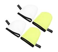 Baluue 4 Pezzi Guanto Detergente Soffio Trucco Salviette Bagno Scrubber Pad Compressa Spugna Per Il Viso Panni Per Il Lavaggio Del Viso Esponjas Para Maquillaje Panno Per Il Viso Guanto