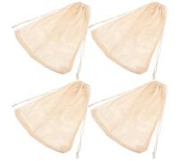 Baluue 4 pezzi Sacchetti Cotone per Cottura Frutti di Mare Riutilizzabili Resistenti e Pratici per Bollire Crostacei e Molluschi Sicurezza Alimentare Garantita Dimensioni