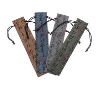 Baluue 4 Pezzi Sacchetto per Ventaglio Coulisse, Borsa per Ventaglio Pieghevole, Tessuto, Struttura Compatta Pieghevole, Adatto a Ventagli Pieghevoli, per Estate e Festival