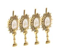 Baluue 4 Pezzi Spilla da Bavero Comunione in Metallo Dorato Ornamenti Religiosi per Ragazzi Spille Sacre Calice Decorazioni Resistenti per Zaini e Abbigliamento