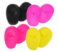 Baluue 4paia Coperture Auricolari in Siliconper Parrucchieri Per Colorazione e Dei Colori Giallo Rosa